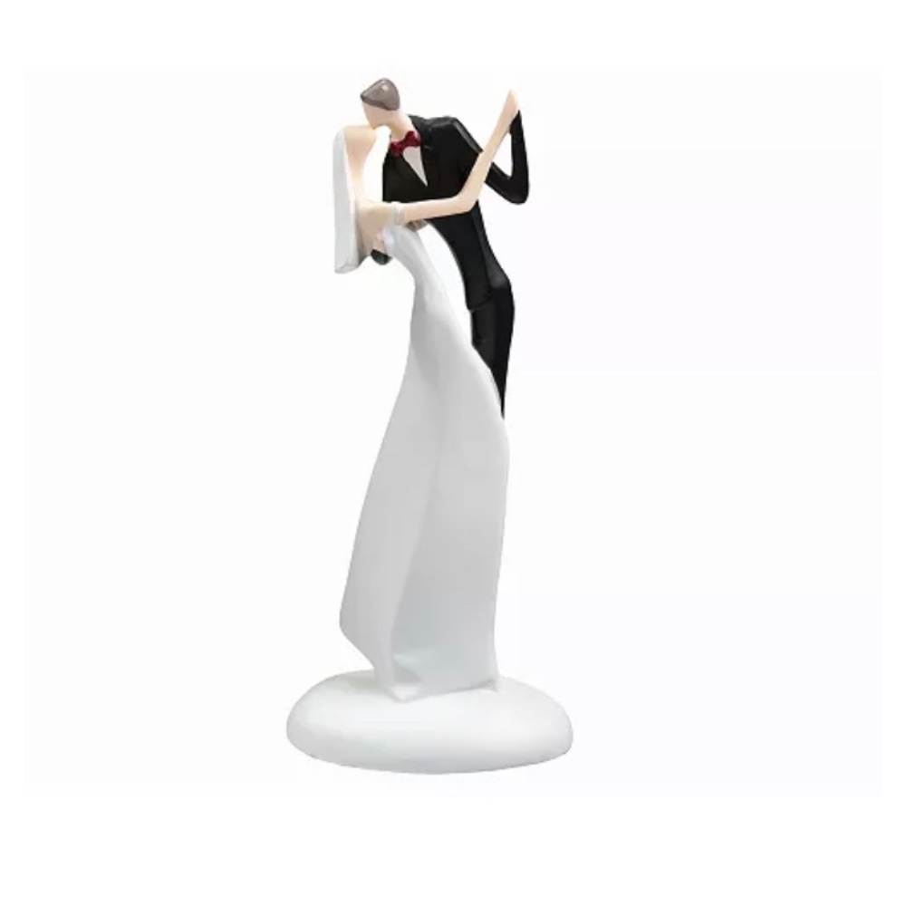 Lillian Rose Bride and Groom Kissing Figurine Cake Topper